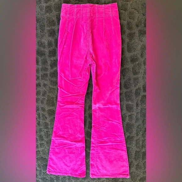 Free People Corduroy Super high-rise, flared PINK womens 28 SOLD OUT - Picture 2 of 4